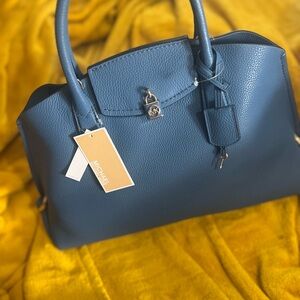 Michael Kors Navy Satchel